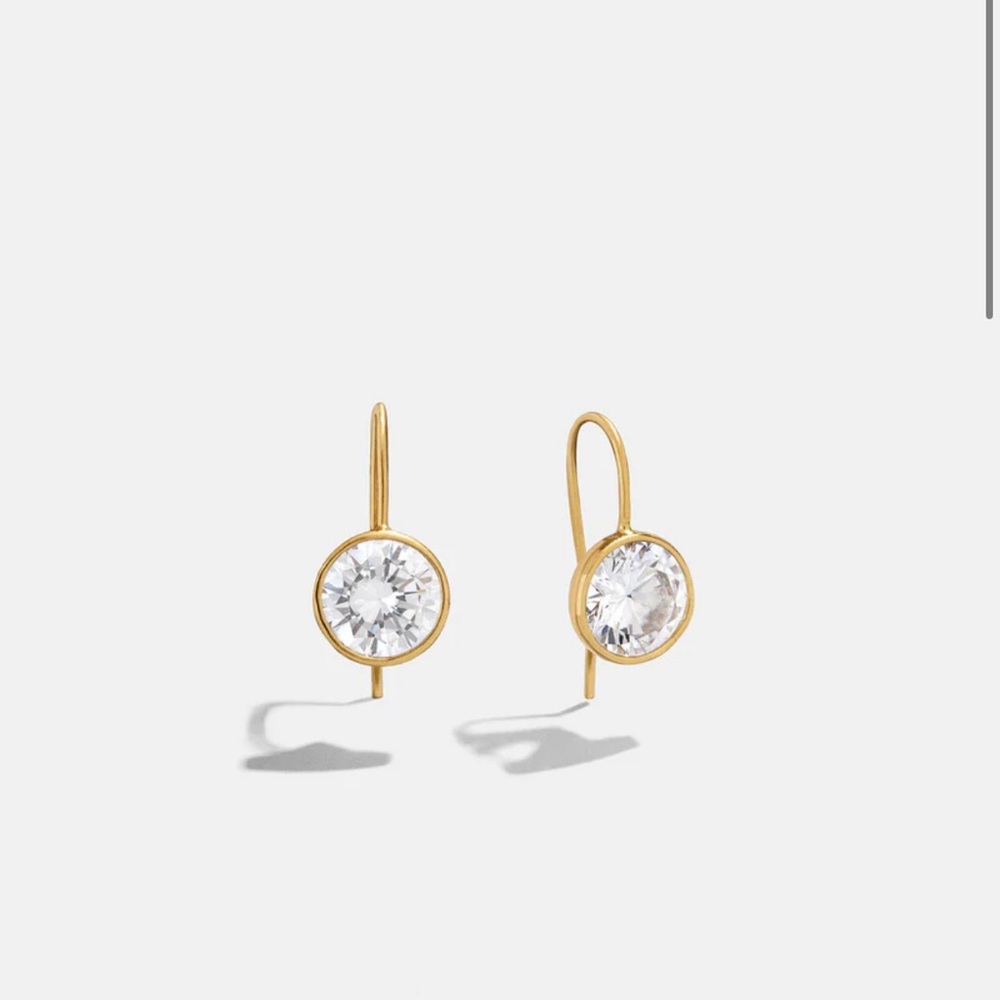 Baublebar Fallon 18K Gold Bezel Earrings